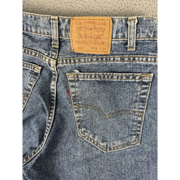Vintage Levis Jeans Mens 33x30 Blue Denim 550 Relaxed Fit Taper Made in USA 90s - Picture 3 of 10